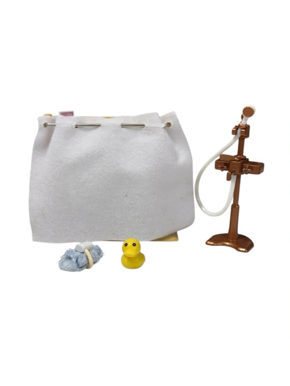 Sylvanian Families Calico Critters Bathroom Sink Shower Faucet Shower Curtain